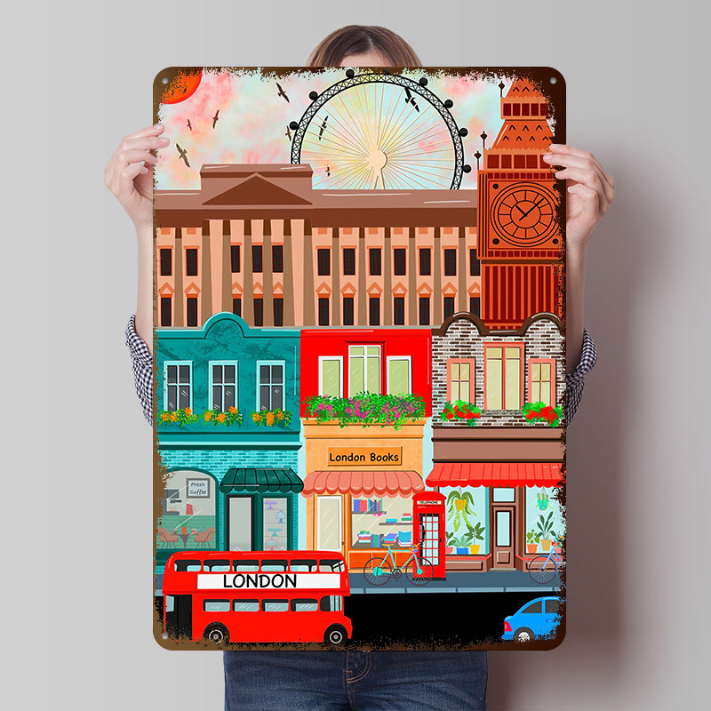 Retro Gaming In London - Poster in Latta di Londra, Arte