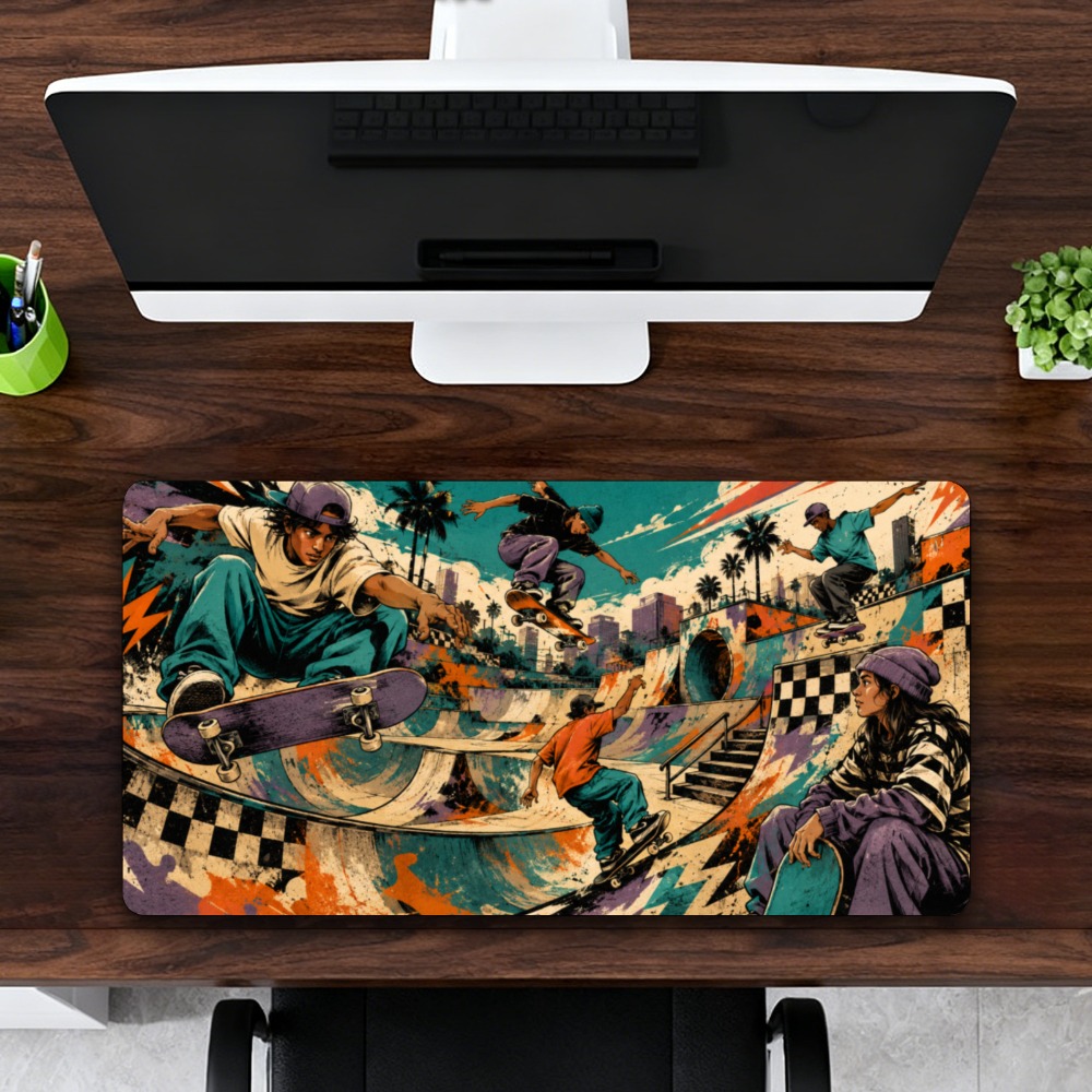 Mouse Gaming Retro - Fantastico tappetino da tavolo per skateboard