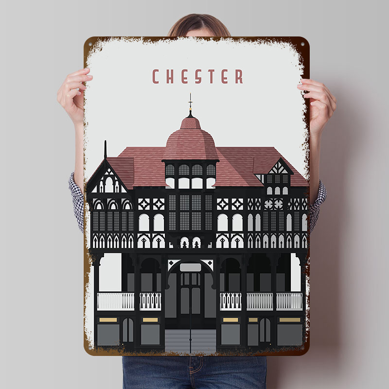 Retro Gaming Bar - Poster da Viaggio Chester Personalizzato, Arte