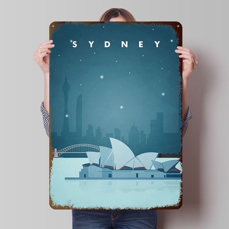Retro Gaming Bar - Poster di Sydney Personalizzato, Insegne in