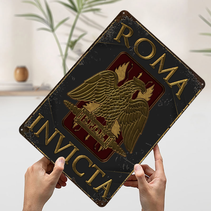 Targa in Latta SPQR Roma Invic - Retro Gaming Empire recensione e prezzo