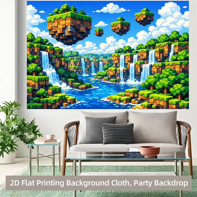 Banner 2D Piatto con Cascata d - Retro Gaming Banner recensione e prezzo